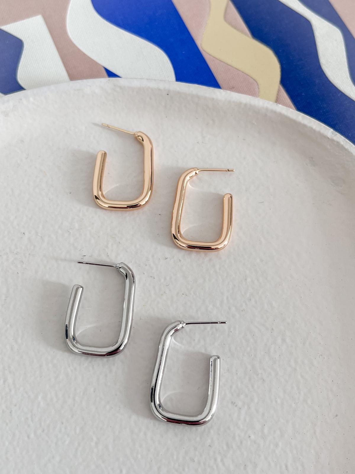 Rectangle hoop gold