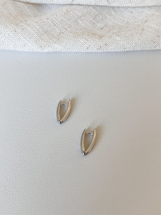 Oval hoops silver