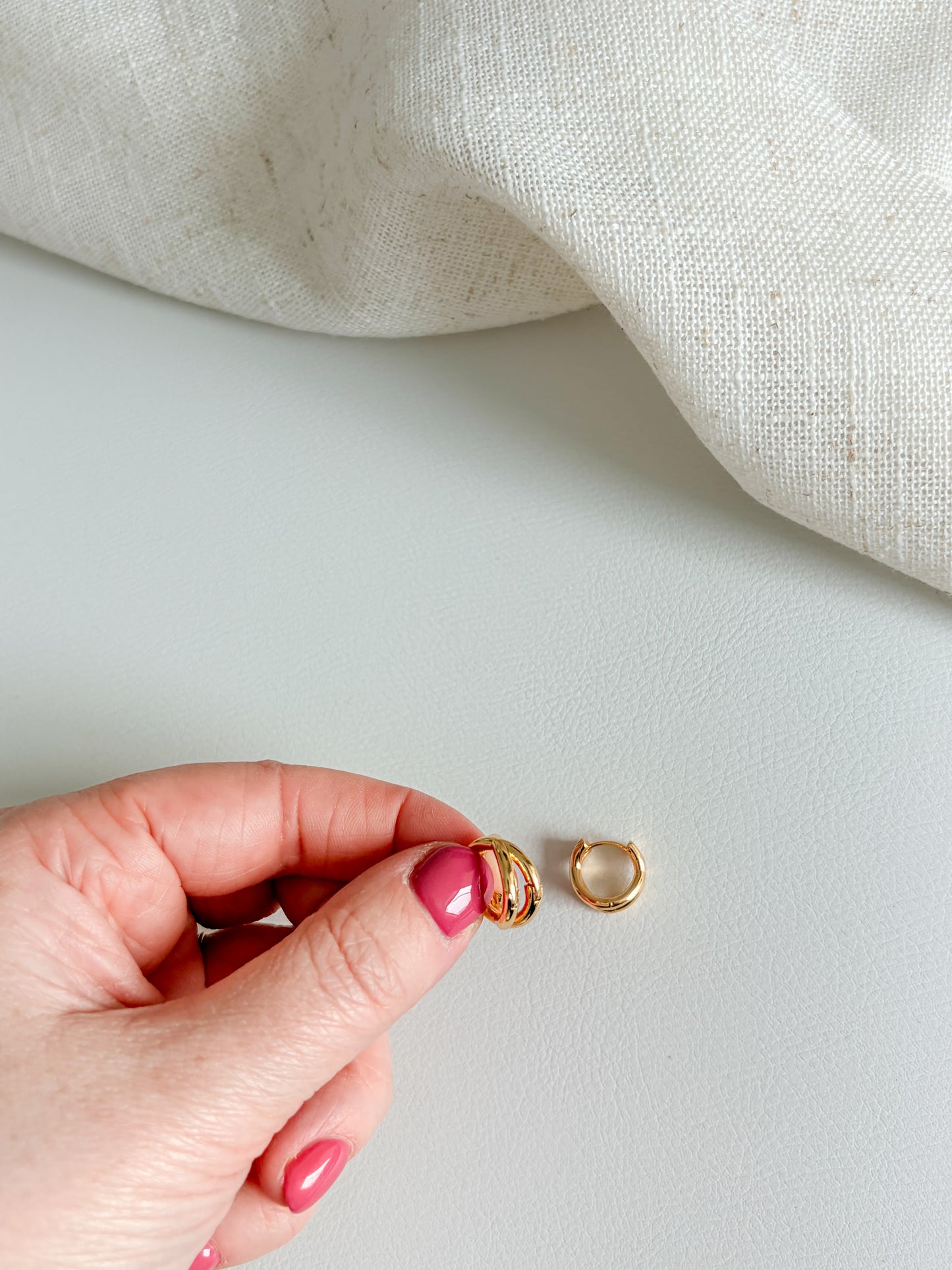 Golden double hoops